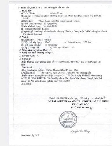 BÁN NHÀ MẶT TIỀN : 117 DƯƠNG KHUÊ - P. HIỆP TÂN - Q. TÂN PHÚ - TPHCM