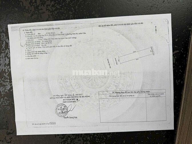 Bán lô đất đường 7m5 mặt tiền Yên Thế - Đà Nẵng