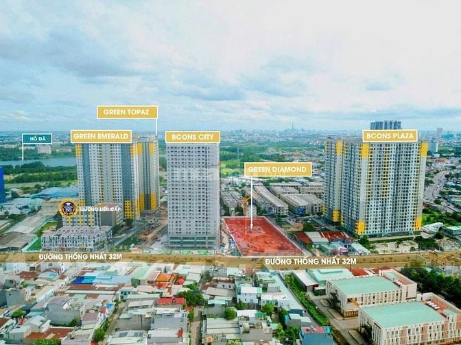 CHỈ VỚI 350TR TRẢ TRƯỚC  SỞ HỮU  CĂN HỘ NGAY LÀNG ĐẠI HỌC - BCONS CITY