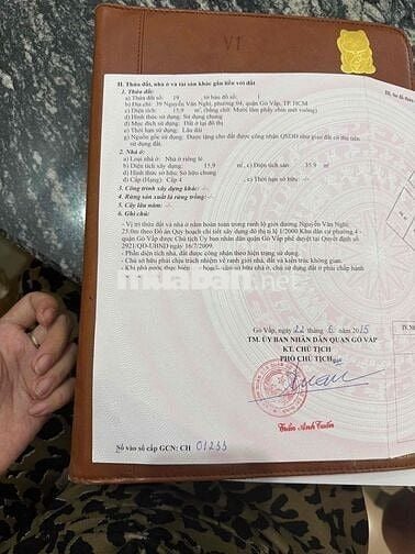 Nhà mặt tiền 2 tầng 39 Nguyễn Văn Nghi khu kinh doanh sầm uất