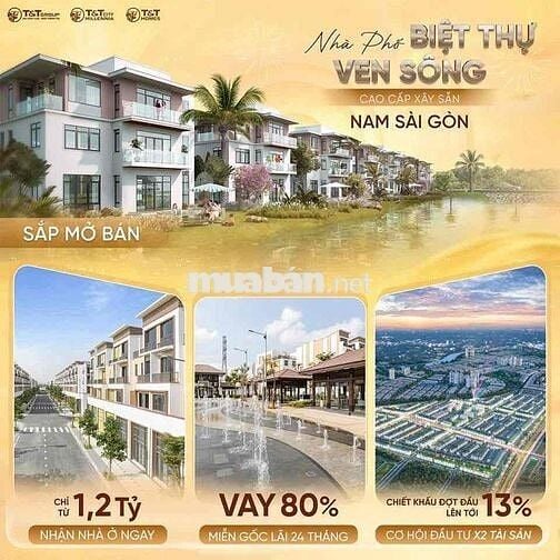 Nhà phố dự án T&T Millennia Long Hậu, Cần Giuộc || 6*18m || 5ty