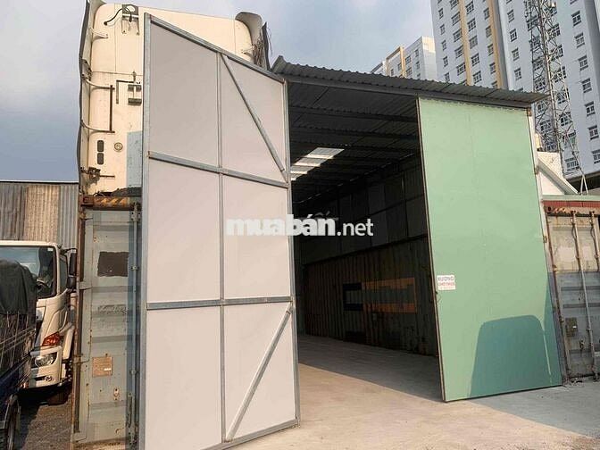 Kho trong bãi xe tải Mặt tiền Quốc lộ 1a, 7,5 x 12,5m