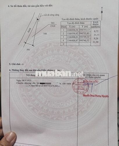 Đất mặt tiền 154m2 đường Nguyễn Quang Đại