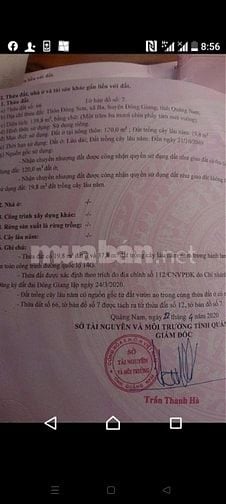 Đất ở ngay trục quốc lộ 14G, Nằm gần khu quy hoạch sinh thái phía tây
