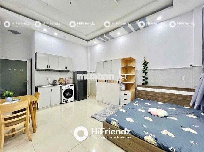 CĂN HỘ STUDIO FULL NỘI THẤT - MÁY GIẶT RIÊNG - FREE XE
