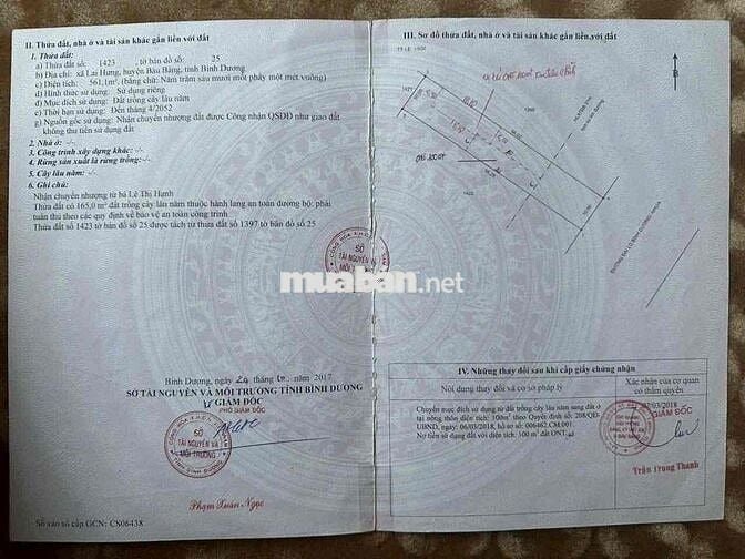 Đất 2 mặt tiền QL13 và DH611 Diện tích 1.793m2. Làm gì cũng được