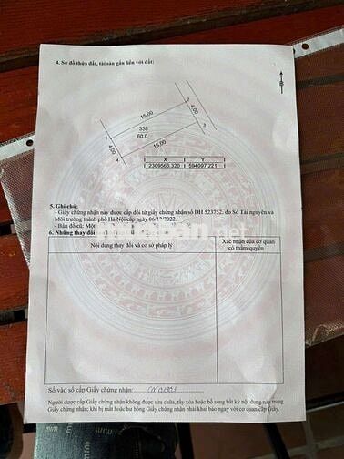 🍓 ĐẤT ĐẸP Phom tiền 👉 Hồng Vân - Thường Tín Hà Nội 
🥦 Diện tích: 60