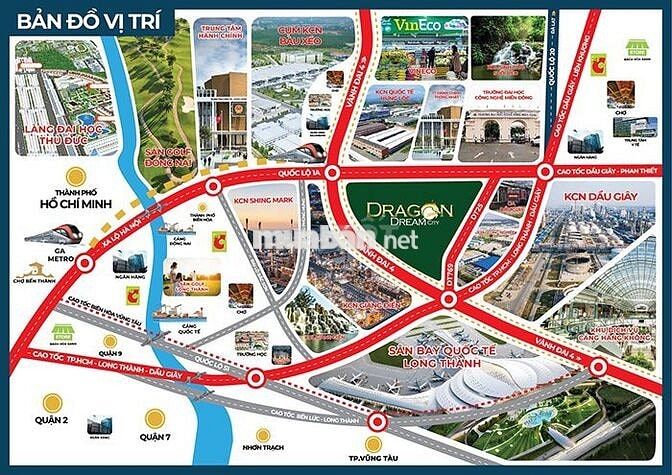 Bán gấp đất nền dự án Dragon Dream City, 3,9 tỷ, 102m2, Đồng Nai