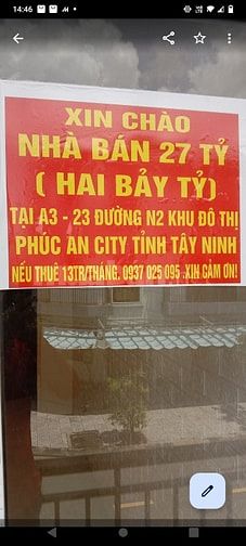 XIN CHÀO NHÀ BÁN 27 TỶ (HAI BẢY TỶ)NẾU THUÊ 13 TRIỆU 1 THÁNG 