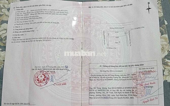đất đại đường quảng nam chính chủ