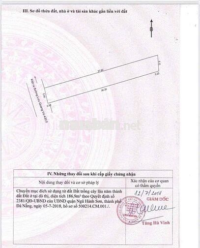 187m2 đất kiệt 5m Lưu Quang Vũ giá tốt