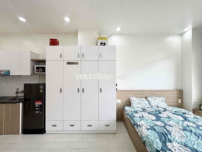 Căn Hộ Stu Ban Công 40m2 FullNT Cao Cấp Có Thang Máy, Giặt Sấy