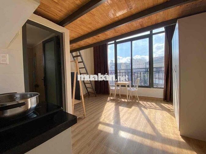 duplex cửa sổ lớn siêu thoáng máy giặt riêng full nội thất