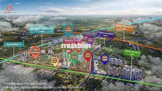 Nhà vườn liền kề mặt phố An Thượng 4 KDT Vista Nam An Khánh
