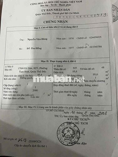 Chính chủ cần bán gấp nhà cấp 4