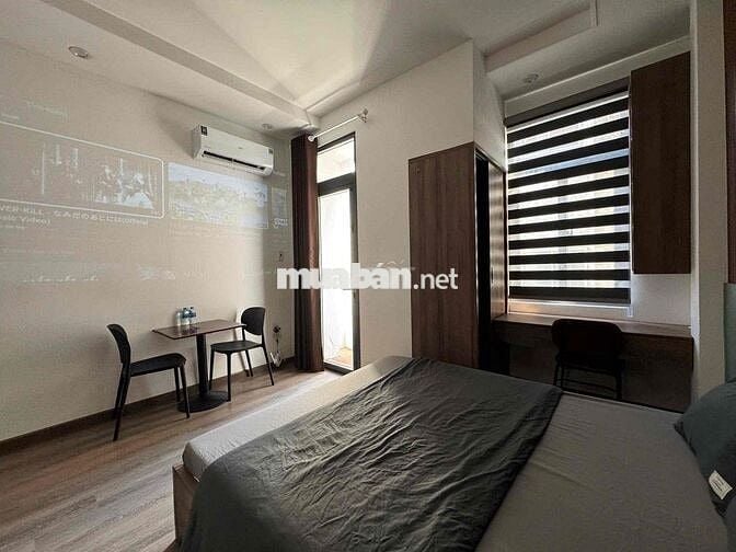 Căn hộ 1PN ban công view city, full nội thất, máy giặt riêng