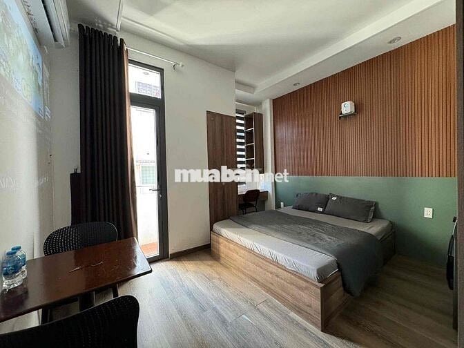 Căn hộ 1PN ban công view city, full nội thất, máy giặt riêng