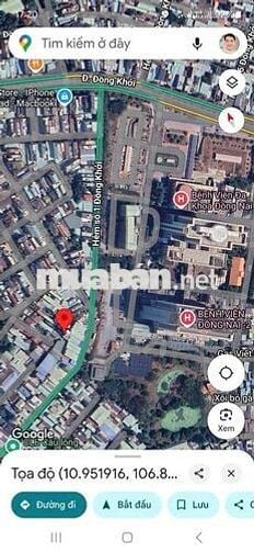BÁN 1000M2 ĐẤT FULL THỔ HẺM XE HƠI ĐỒNG KHỞI - TT BIÊN HÒA !