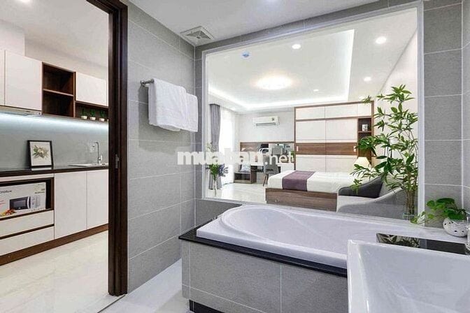 Căn Hộ 1PN rộng thoáng, Full nội thất new, máy giặt riêng, gần Quận 1