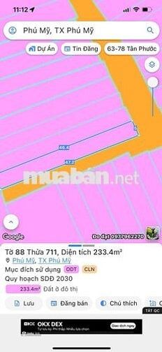 BÁN ĐẤT TRUNG TÂM PHƯỜNG PHÚ MỸ, BRVT