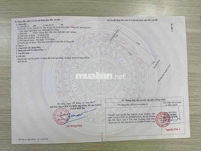 Chính chủ gửi bán lô đất mặt tiền Hói Kiểng 17 đường 7m5