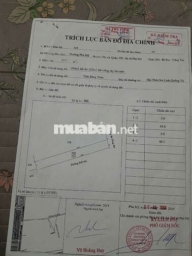 BÁN ĐẤT TRUNG TÂM PHƯỜNG PHÚ MỸ, BRVT