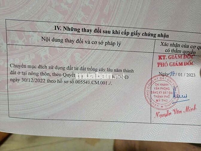 ĐẤT PHƯỜNG TRUNG AN TỈNH ĐỒNG THÁP
