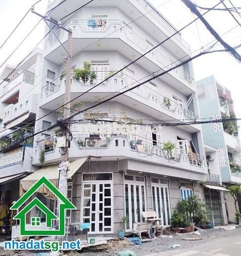 NHÀ GÓC 2 MẶT TIỀN – 4 TẦNG – ĐƯỜNG NHỰA 12M – NGAY CHỢ