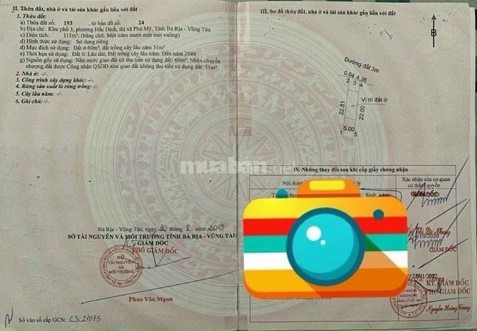 Cần Bán Gấp Lô Đất Siêu Rẻ 5 X 24 TC 60 Phường Hắc Dịch - Phú Mỹ.