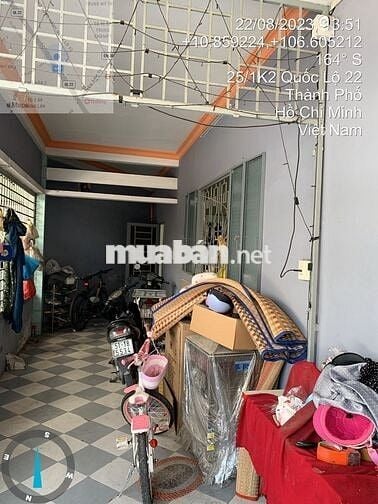 Bán Nhà 2 tầng 195,9m2 hẻm Oto QL22, số 25/4 Ấp Trung Chánh 2, Hóc Môn