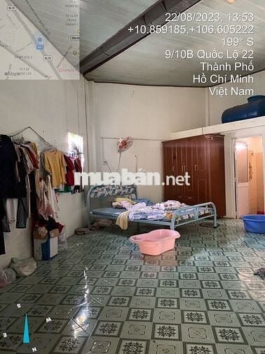 Bán Nhà 2 tầng 195,9m2 hẻm Oto QL22, số 25/4 Ấp Trung Chánh 2, Hóc Môn