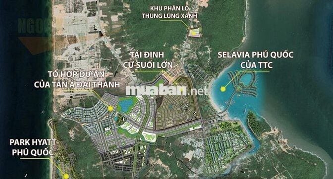 Khu dân cư suối lớn Phú Quốc - Đất thổ cư gần trường, chợ, gần sân bay