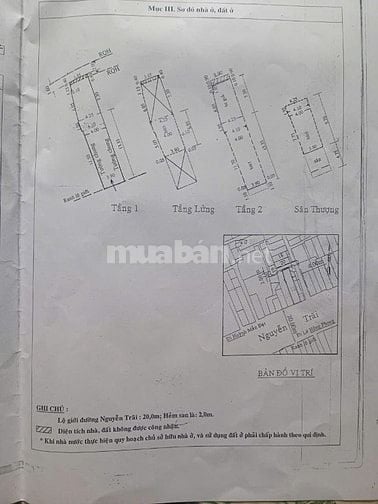 BÁN NHÀ MẶT TIỀN  : 189 NGUYỄN TRÃI - P. 3 - Q. 5 - TPHCM
