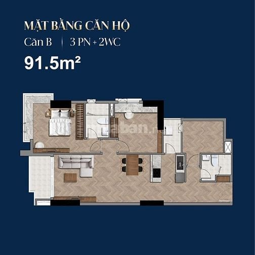 Bán căn hộ chung cư 2PN, 3,8 tỷ, 69m2 tại Terra Luxury, CĐT Khang Nam
