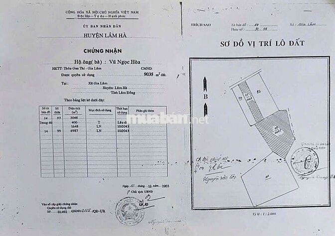 Bán Đất cà phê thu hoạch có thổ cư sổ hồng - 9000m2 - Gia Lâm, Lâm Hà