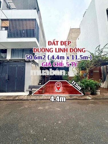 Bán Nền Đất 1/ Đường Linh Đông Thủ Đức, Đối Diện Quán Cafe Nọng Ơi.