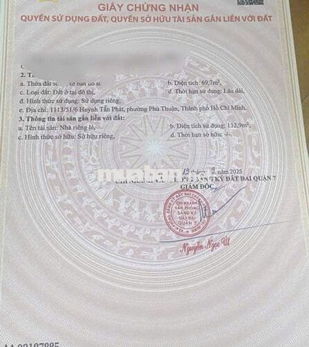 💥BÁN NHÀ HẺM 1027 HUỲNH TẤN PHÁT _ QUẬN 7( Cách PHÚ MỸ HƯNG tầm 500m )