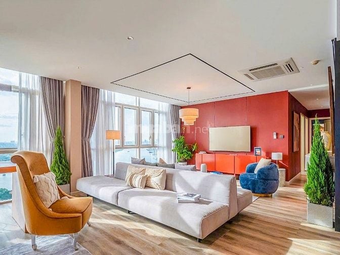 Cho thuê Căn hộ tại The Vista An Phú view sông gồm 4 phòng ngủ 180m2