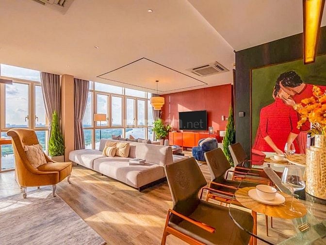 Cho thuê Căn hộ tại The Vista An Phú view sông gồm 4 phòng ngủ 180m2
