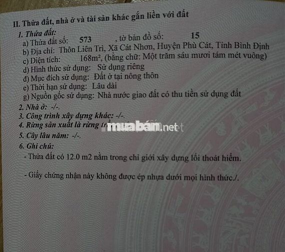 Bán đất mặt tiền QL19B đối diện cụm CN Cát Nhơn, Phù cát, Bình Định cũ