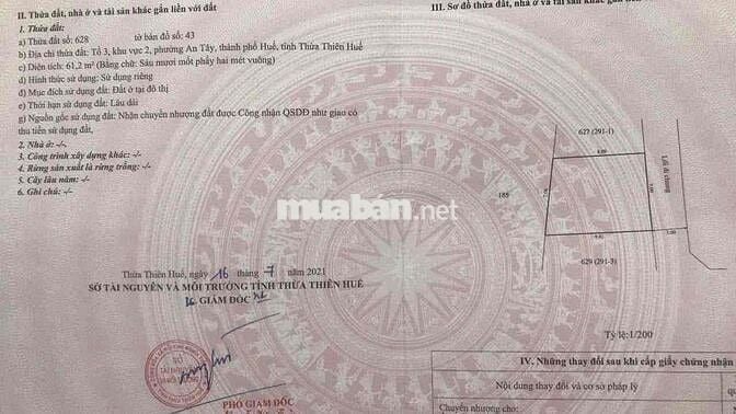 Bán 2 lô đất Nguyễn Khoa Chiêm- An Cựu- Huế