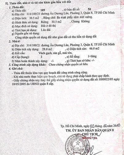 Bán Nhà Hẻm 137 Cao Xuân Dục P12Q8 1 căn duy nhất. Giá tốt 