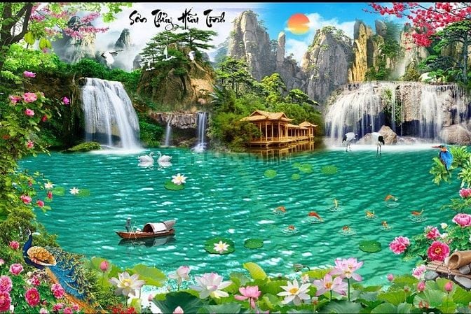 Tranh gạch 3d phong cảnh - phong thủy - CXX43