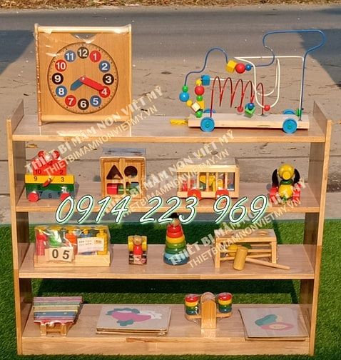 Kệ/Tủ Gỗ Đa Năng Montessori Cho Bé