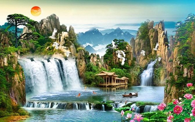Tranh gạch 3d phong cảnh - phong thủy - CXX43