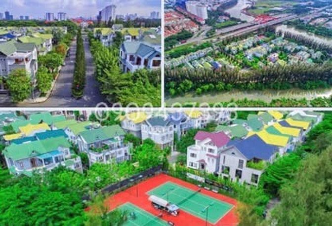cần tiền bán biệt thự góc 2 mặt tiền có tầng hầm sadeco trung sơnchchủ