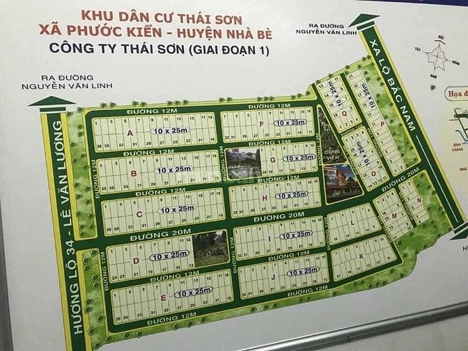 Bán đất dự án thái sơn 1 , phước kiển , nhà bè
