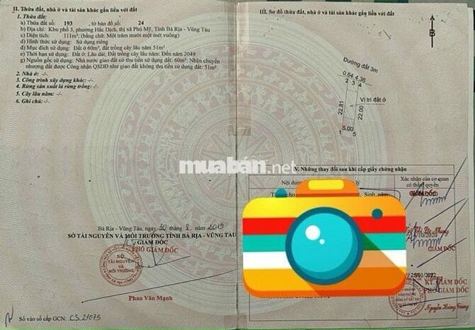 Cần Bán Gấp Lô Đất Siêu Rẻ 5 X 24 TC 60 Phường Hắc Dịch - Phú Mỹ.