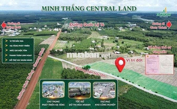 10x40 (400m2 ) Đất xây trọ ngay KCN becamex Chơn Thành