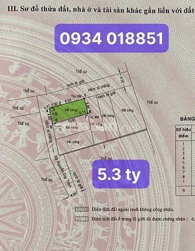 Bán đất hẻm betong 4m , p Bình Trưng Tây , Quận 2 cũ 